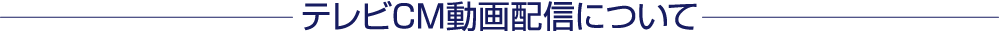 テレビCM動画配信について