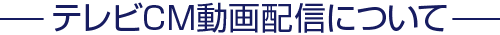テレビCM動画配信について