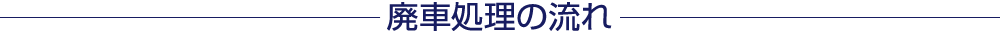 廃車処理の流れ